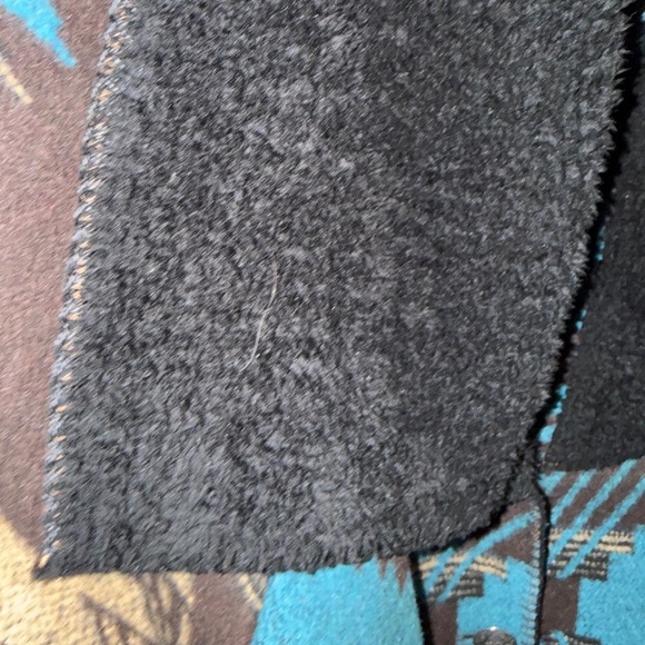 Vintage Rhonda Stark Aztec Southwestern Blanket Coat Jacket Wool Blend Boho - Picture 4 of 16